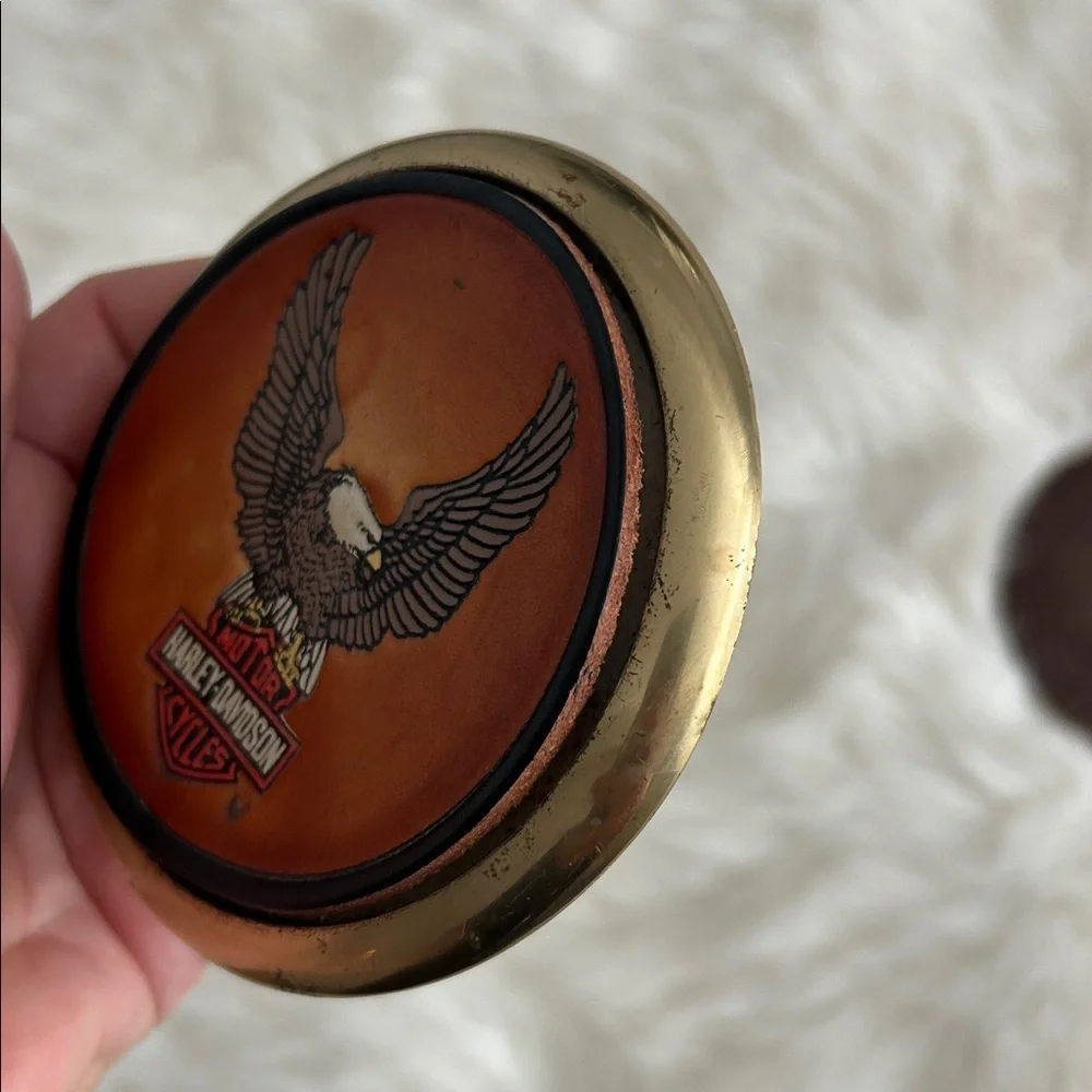 Harley-Davidson vintage Eagle Coasters in Orange and Brown